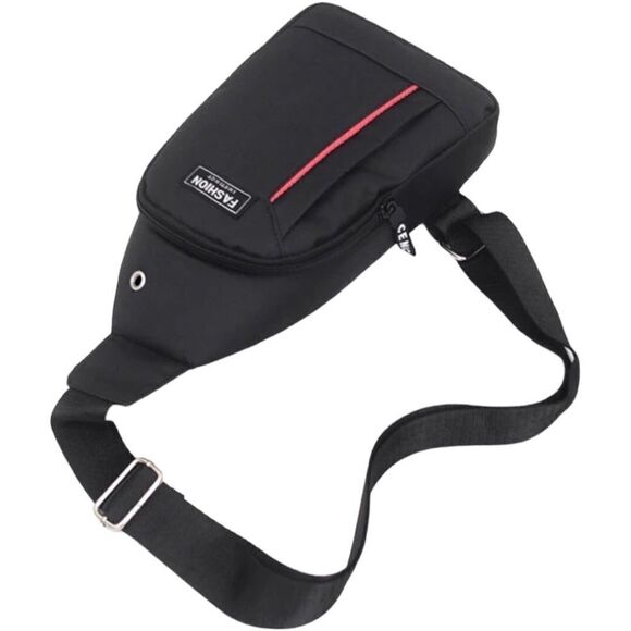 NEW Black Crossbody Chest Shoulder Sling Bag - Picture 4 of 11